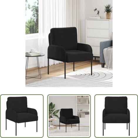 vidaXL Sofá con cojín -  Sofás con cojín 55cm Negro Madera contrachapada