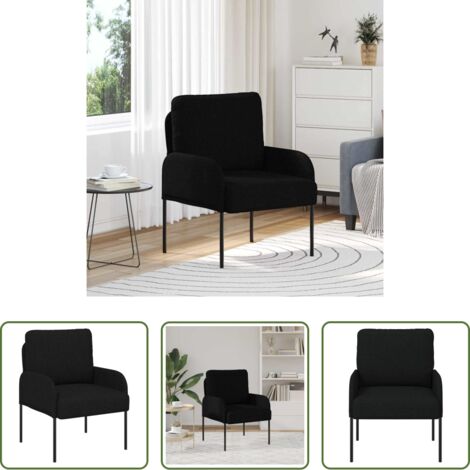 vidaXL Sofá con cojín -  Sofás con cojín 55cm Negro Madera contrachapada