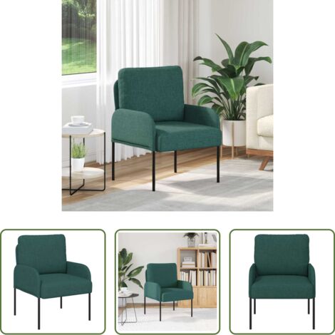 vidaXL Sofá con cojín -  Sofás con cojín 55cm Verde oscuro Madera contrachapada
