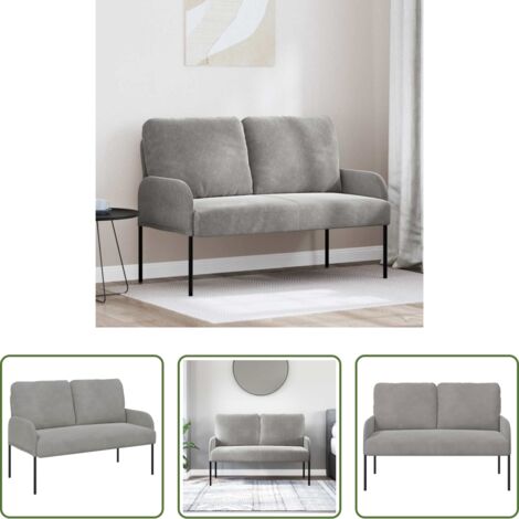 vidaXL Sofá de madera contrachapada -  Sofás con cojín 110cm Gris Claro Madera contrachapada