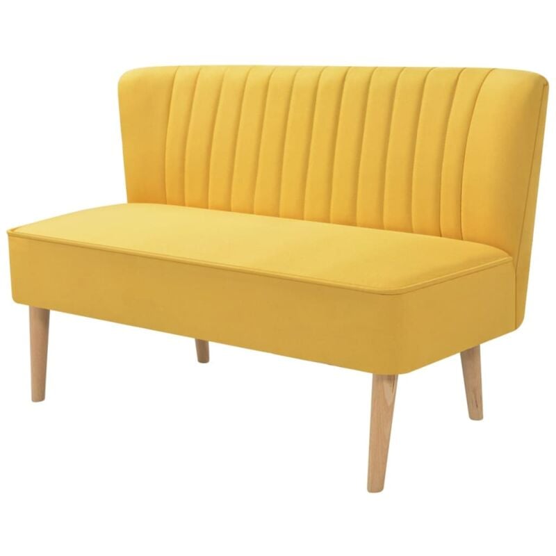 

vidaXL Sofá de Tela 117x55,5x77 cm Amarillo - Amarillo