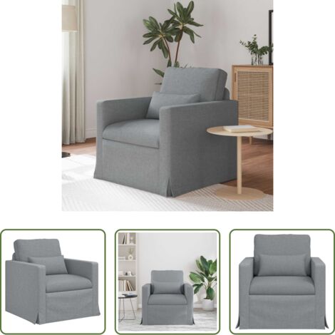 vidaXL Sofá de tela -  Sofá Gris Claro 78 x 78 x 80 cm tela