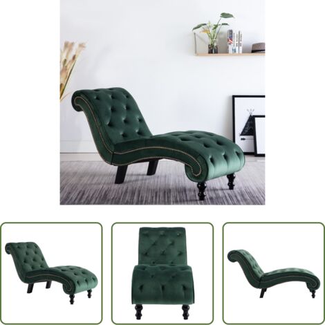 vidaXL Sofá de terciopelo -  Diván de terciopelo verde