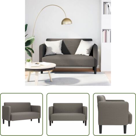 vidaXL Sofá gris claro -  Sofá Loveseat gris claro 109 cm tejido de pana