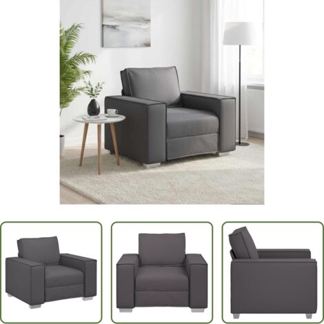 vidaXL Sofá moderno -  Sofá Gris 100 x 80 x 84 cm tela