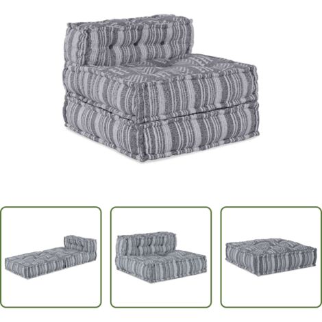 vidaXL Sofá moderno - Sofá modular de patchwork Impresión Gris 70 x 70 x 56 cm tela