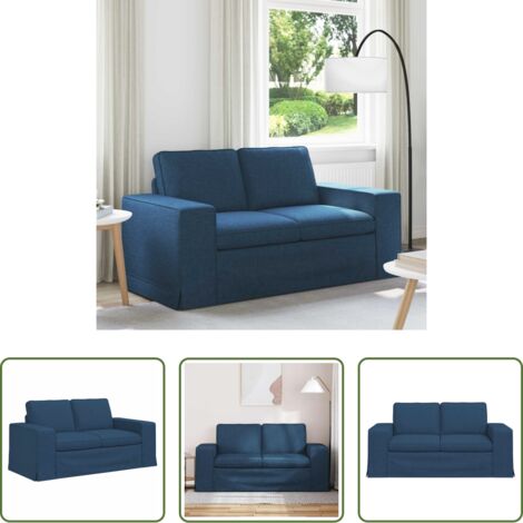 vidaXL Sofá modular -  Sofá Azul 162 x 80 x 82 cm tela