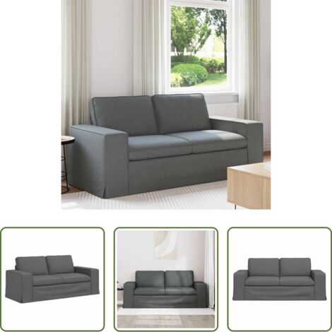 vidaXL Sofá modular -  Sofá Gris oscuro 182 x 80 x 82 cm tela