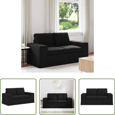 vidaXL Sofá modular -  Sofá Negro 162 x 80 x 82 cm tela