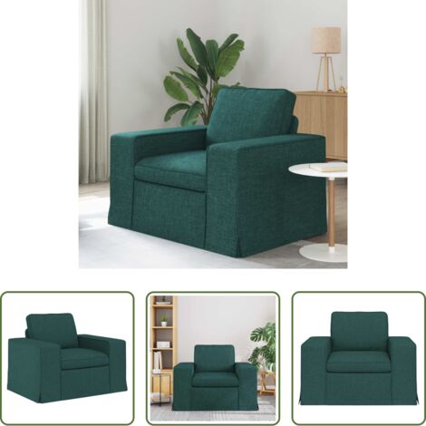 vidaXL Sofá modular -  Sofá Verde oscuro 103 x 80 x 82 cm tela