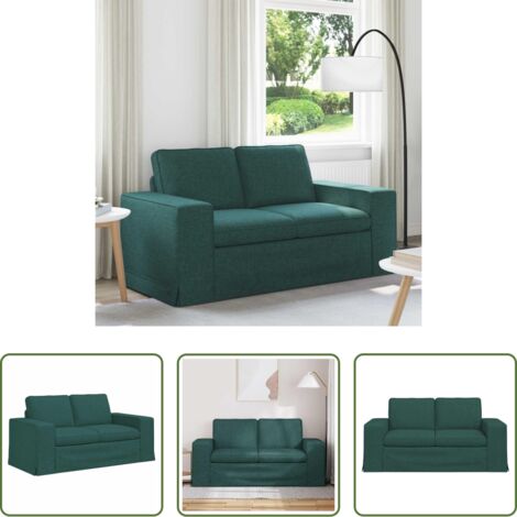 vidaXL Sofá modular -  Sofá Verde oscuro 162 x 80 x 82 cm tela