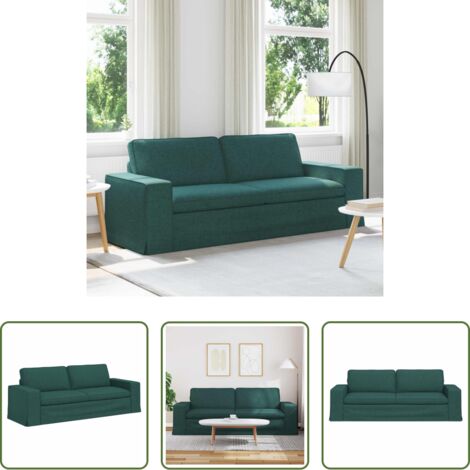 vidaXL Sofá modular -  Sofá Verde oscuro 222 x 80 x 82 cm tela