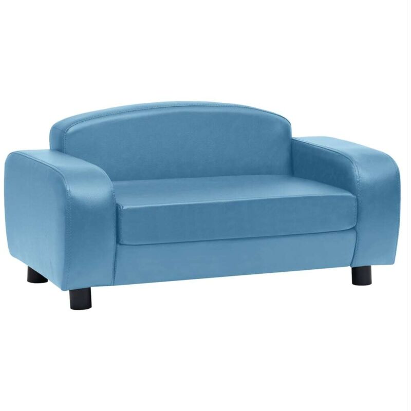 

vidaXL Sofá para perros cuero sintético turquesa 80x50x40 cm - Turquesa