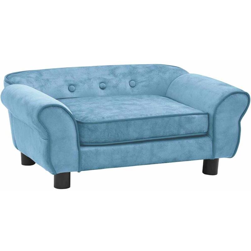 

vidaXL Sofá para perros felpa turquesa 72x45x30 cm - Turquesa