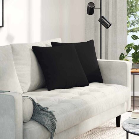 vidaXL  Sofa Pillows  2 pcs Black 45 x 45 cm Fabric