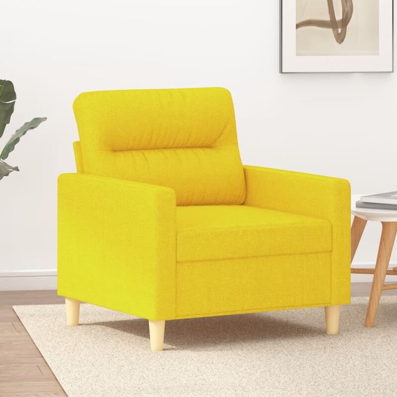 Sofasessel Hellgelb 60 Cm Stoff Vidaxl