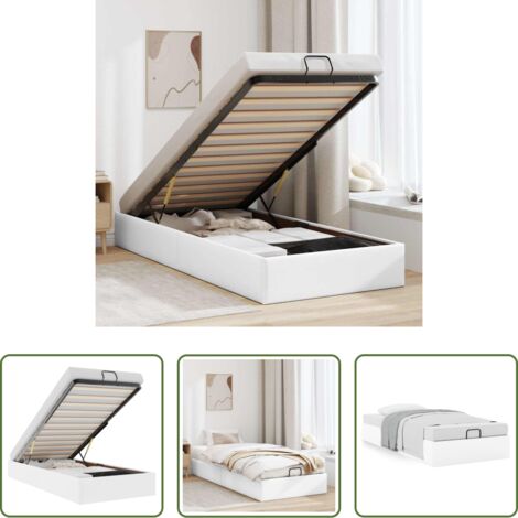 vidaXL Sollevamento idraulico -  Struttura Letto Pouf senza Materasso 100x200 cm Similpelle