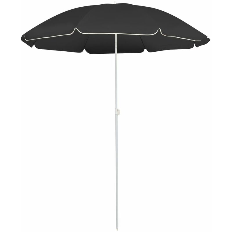 

vidaXL Sombrilla de exterior con poste de acero antracita 180 cm - Antracita