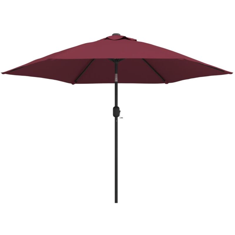 

vidaXL Sombrilla de jardín con palo de metal rojo burdeos 300 cm - Rojo
