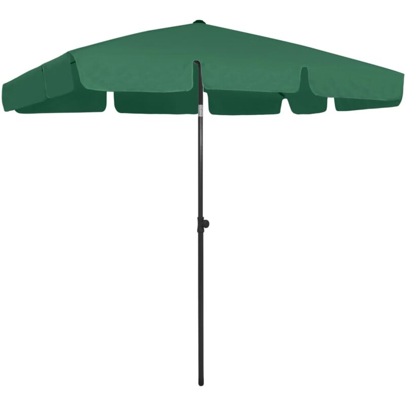 

vidaXL Sombrilla de playa verde 200x125 cm - Verde