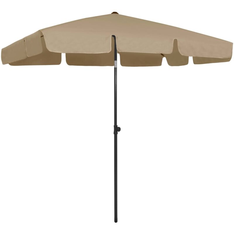 

vidaXL Sombrilla de playa gris taupe 200x125 cm - Gris Topo