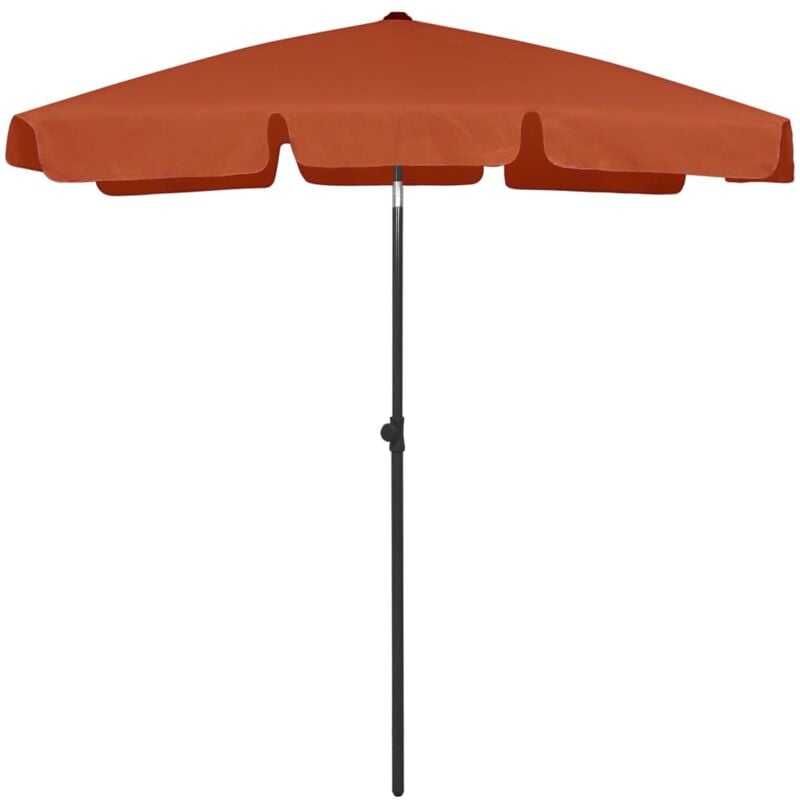 

vidaXL Sombrilla de playa terracota 180x120 cm - Marrón