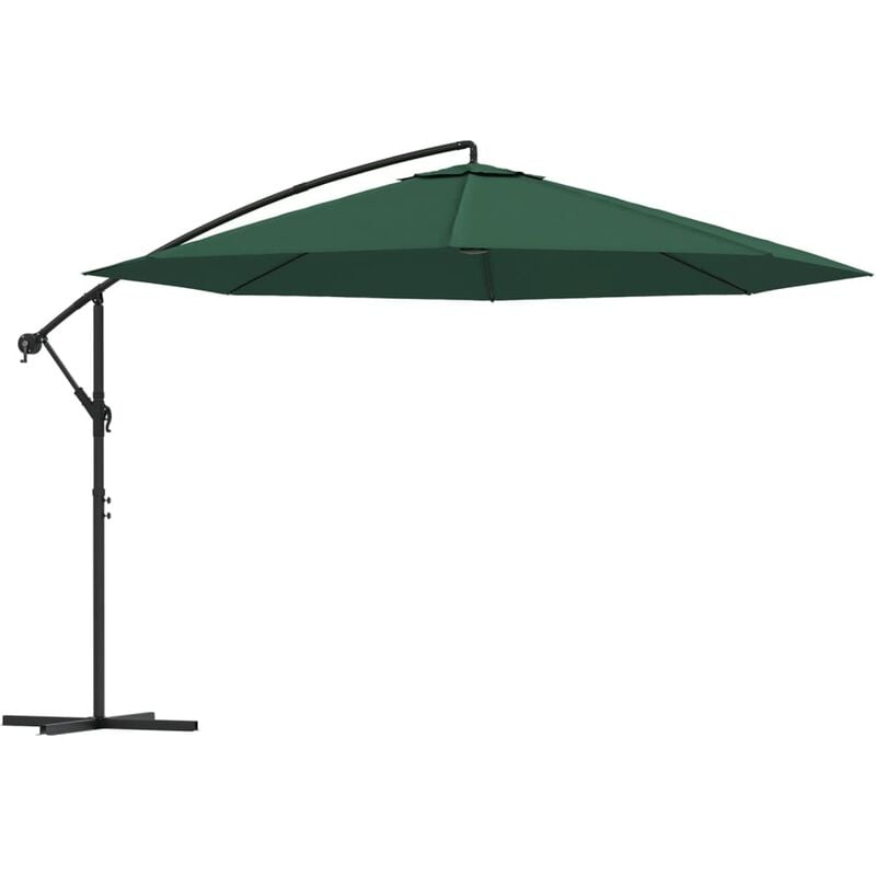 

vidaXL Sombrilla Voladiza 3,5 m Verde - Verde