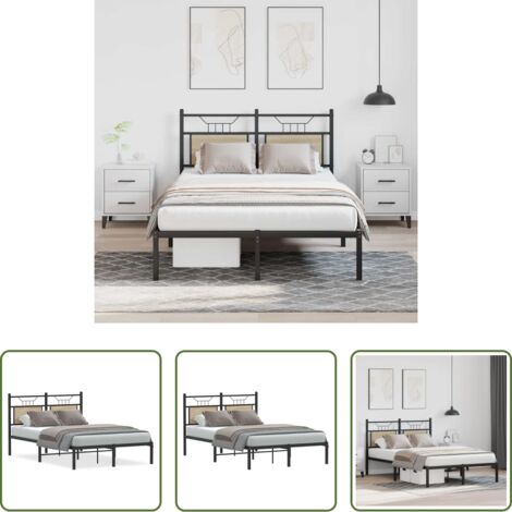 vidaXL Somier de láminas -  Estructura de cama sin colchón madera roble Sonoma 120x190 cm