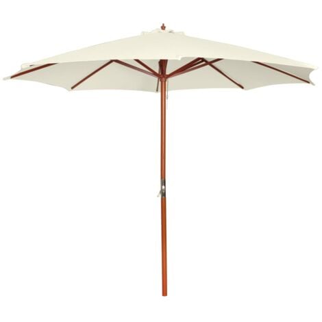 vidaXL Sonnenschirm 300x258 cm Sandweiß