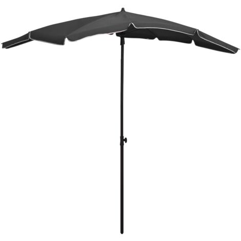 vidaXL Sonnenschirm mit Mast 200x130 cm Anthrazit