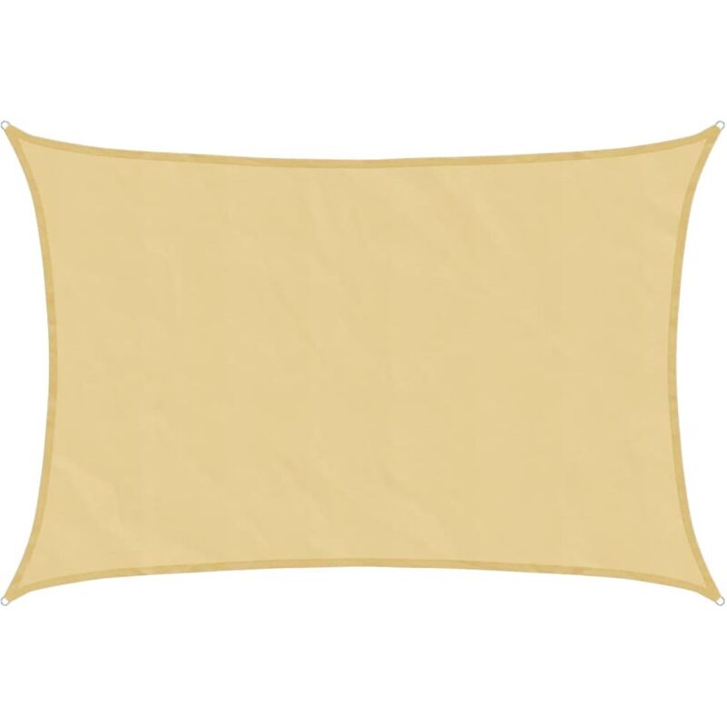 Sonnensegel Sandfarbe 4x3 M 100% Polyester Oxford Vidaxl
