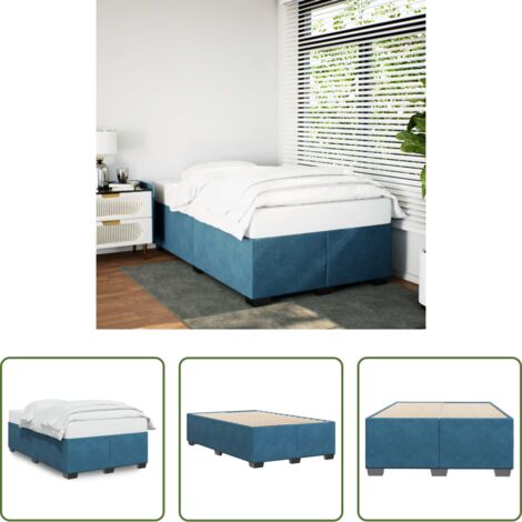 vidaXL Sonno -  Giroletto Blu 120x200 cm in Velluto