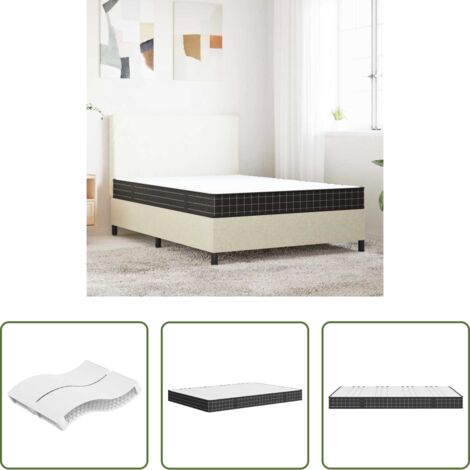 vidaXL Soporte de cama -  Colchón de muelles Bonnell firmeza media 140x200 cm