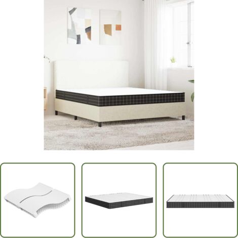 vidaXL Soporte de cama -  Colchón de muelles Bonnell firmeza media 180x200 cm