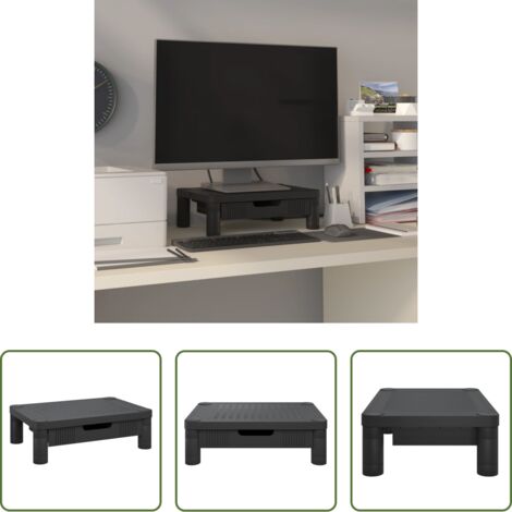 vidaXL Soporte de escritorio -  Soporte para monitor negro 43x30,5x13 cm