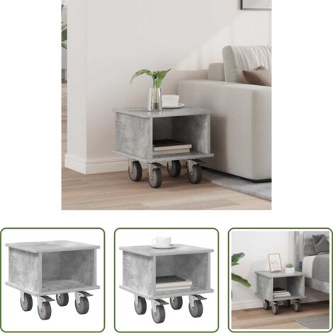 vidaXL Soporte de tv de madera -  Soporte de TV Gris Concreto 37 x 35 x 35 cm