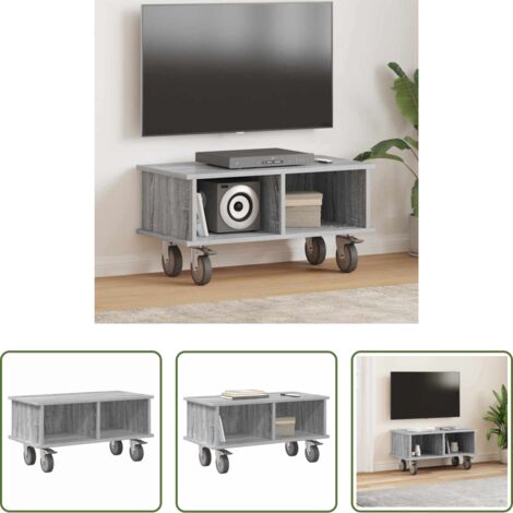 vidaXL Soporte de tv de madera -  Soporte de TV Gris Sonoma 68,5 x 35 x 35 cm