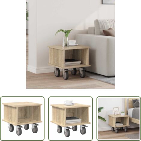 vidaXL Soporte de tv de madera -  Soporte de TV Roble Sonoma 37 x 35 x 35 cm Madera de ingeniería