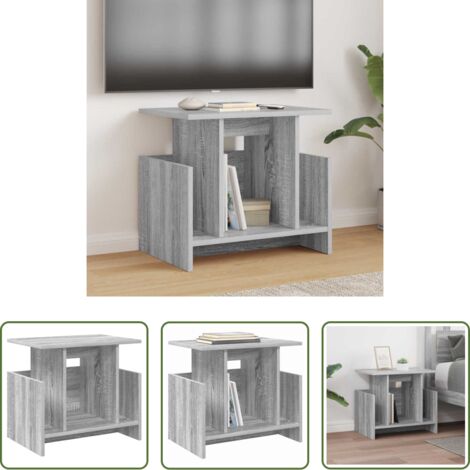 vidaXL Soporte de tv gris -  Soporte de TV Gris Sonoma 50 x 35 x 45 cm Madera de ingeniería