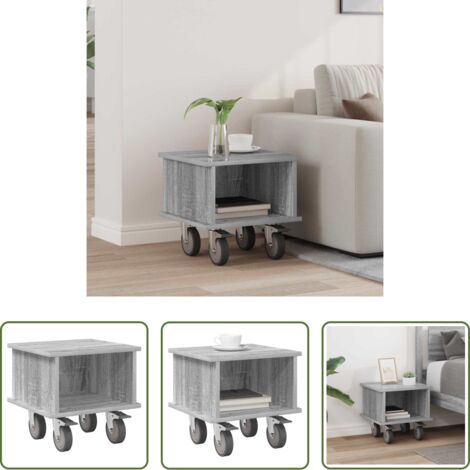 vidaXL Soporte de tv madera -  Soporte de TV Gris Sonoma 37 x 35 x 35 cm Madera de ingeniería