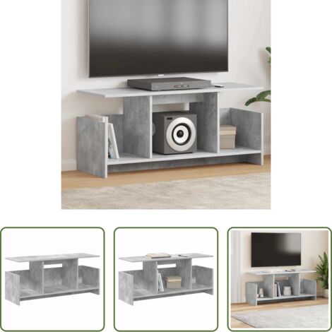 vidaXL Soporte de tv moderno -  Soporte de TV Gris Concreto 102 x 35 x 45 cm