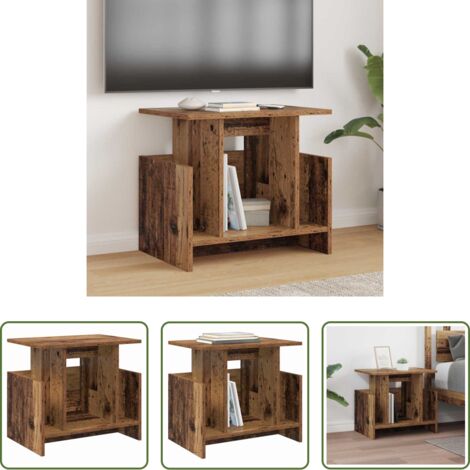 vidaXL Soporte de tv moderno -  Soporte de TV Madera vieja 50 x 35 x 45 cm Madera de ingeniería