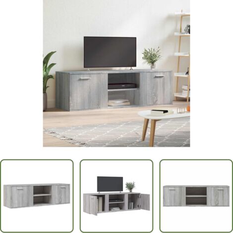 vidaXL Soporte de TV -  Mueble de TV de madera de ingeniería gris sonoma 120x34x37 cm
