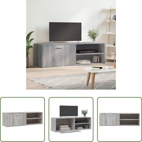 vidaXL Soporte de TV -  Mueble de TV de madera de ingeniería gris sonoma 120x34x37 cm