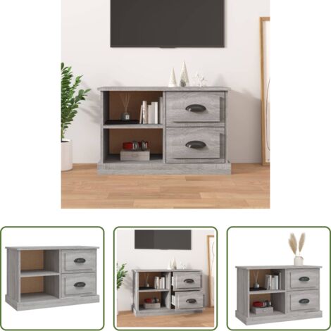 vidaXL Soporte de TV - Mueble para TV madera contrachapada gris Sonoma 73x35,5x47,5 cm