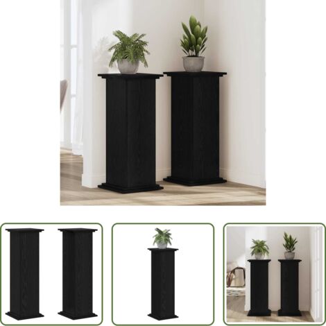 vidaXL Soporte para jardín -  Soporte de plantas Roble Negro 33 x 33 x 100 cm