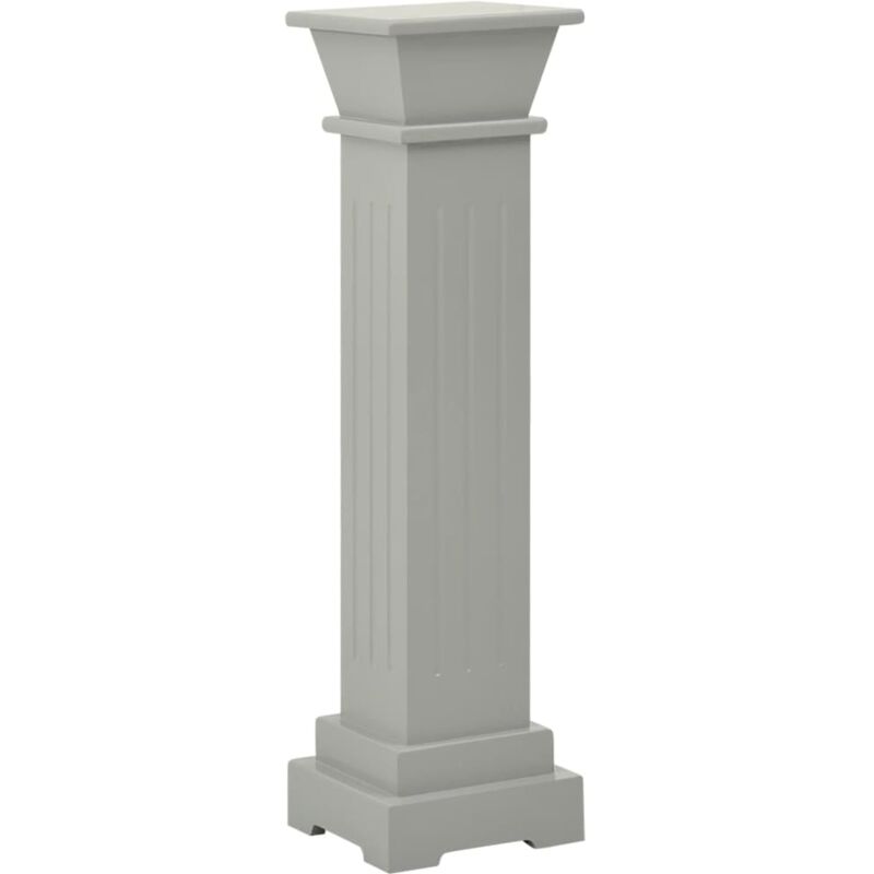 

vidaXL Soporte plantas pilar cuadrado clásico gris 17x17x66 cm MDF - Gris