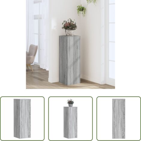 vidaXL Soportes de macetas -  Soportes de plantas madera ingeniería gris Sonoma 33x33x100cm