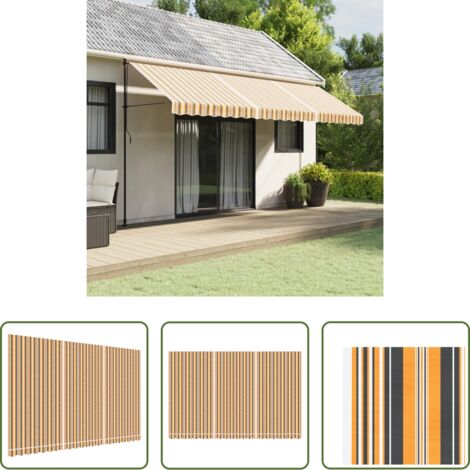 vidaXL Sostituto per tende -  Tessuto di Ricambio per Tenda Strisce Multicolore 5x3 m