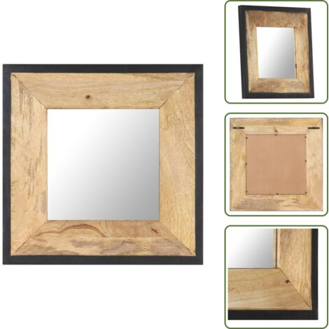 - vidaXL Specchio 50x50 cm in Legno Massello di Mango -